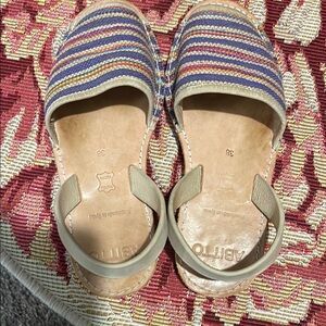 ABITO Striped Espadrille Sandals
